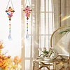 2pcs Flower Cross Diamond Painting Double-sided Crystal Window Suncatcher Craft Set Birthday Gifts Home Garden Decor Hanging Kit