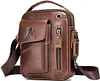 BAIGIO Umh&auml;ngetasche Herren Leder Schultertasche Vintage Crossbody Bag Messenger Herrentasche zum Umh&auml;ngen Ledertasche M&auml;nner Tasche mit Abnehmbarem Gurt f&uuml;r Business Arbeit Reise
