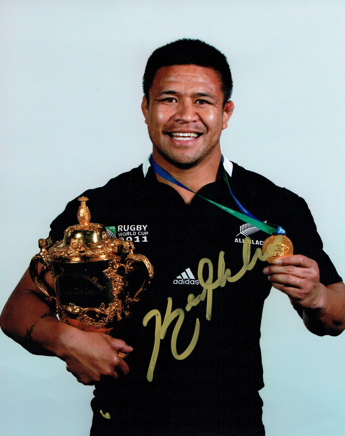 Keven MEALAMU New Zealand Rugby World Cup Signed Autograph Photo Poster painting AFTAL COA