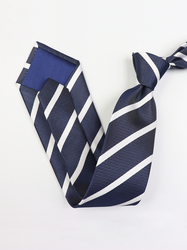 White Stripes Silk Tie-Real Silk Life