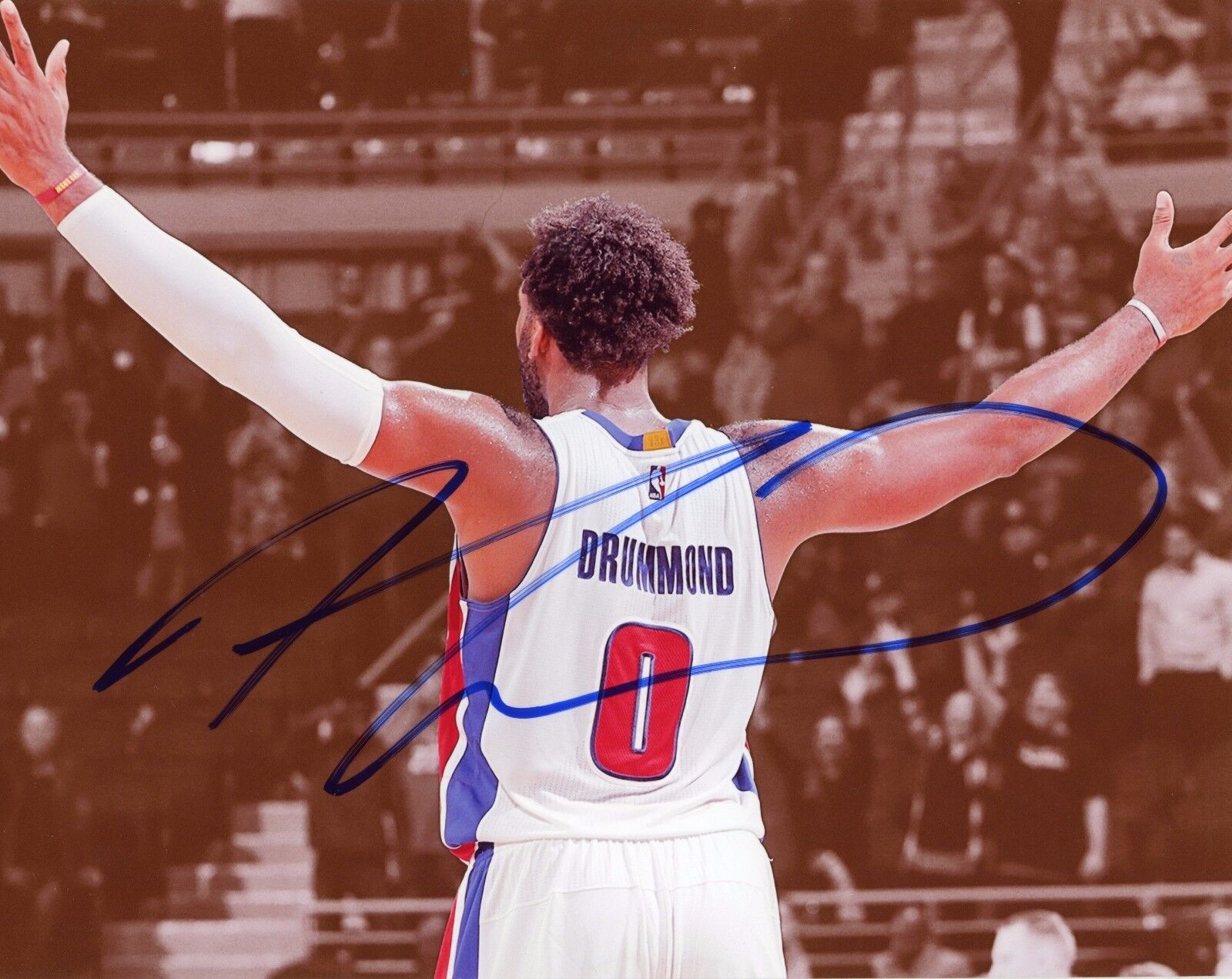 ~~ ANDRE DRUMMOND Authentic Hand-Signed DETROIT PISTONS