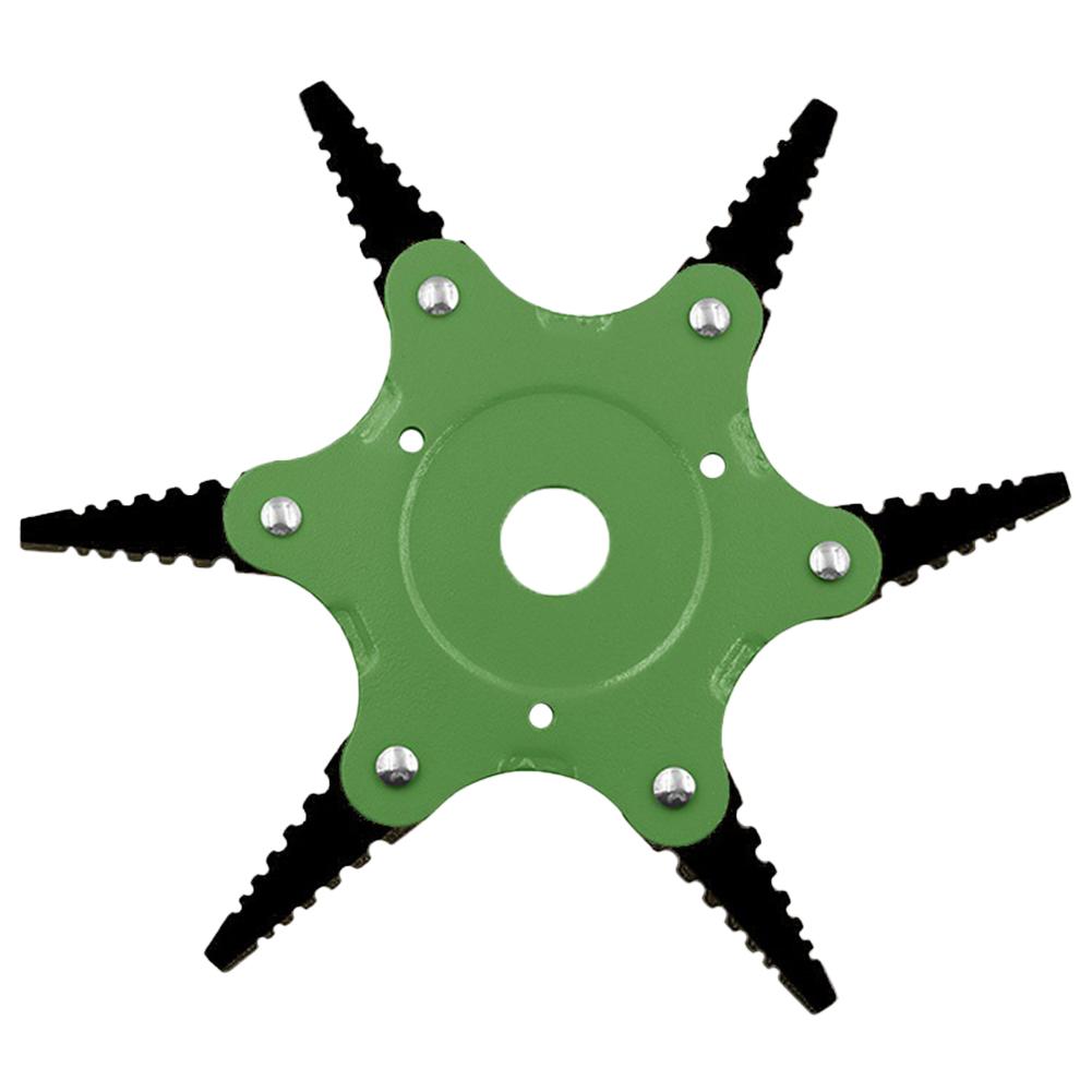 

6 Teeth Blade Brush Cutter Blade Grass Trimmer Head for Lawn Mower (Green), 501 Original