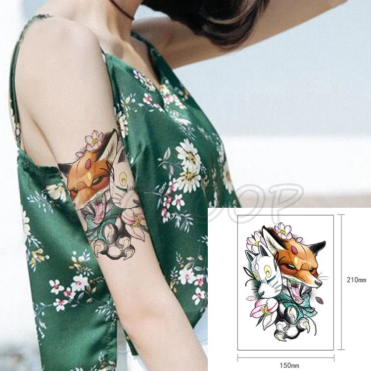 Waterproof Temporary Tattoo Sticker angry wolf mountain tatoo water transfer fake tatoo flash tatto Woman Man kid 14.8*21 cm