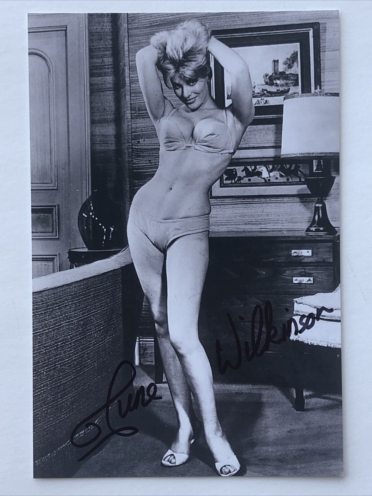 June Wilkinson Autographed Photo Poster painting Signed Will Pass JSA Authentic