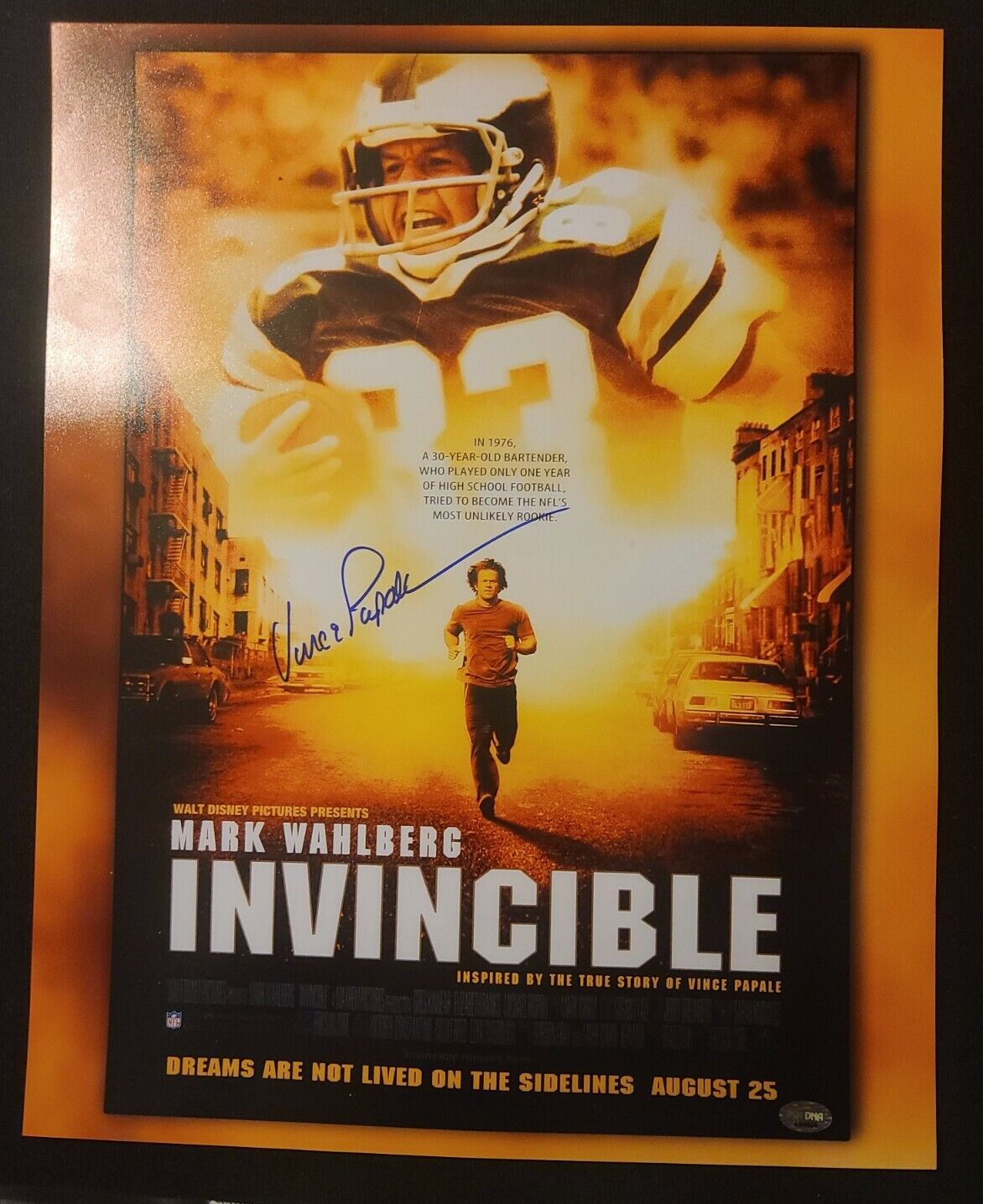 Vince Papale Signed 16X20 Photo Poster painting Invincible Movie PSA/DNA #J54404