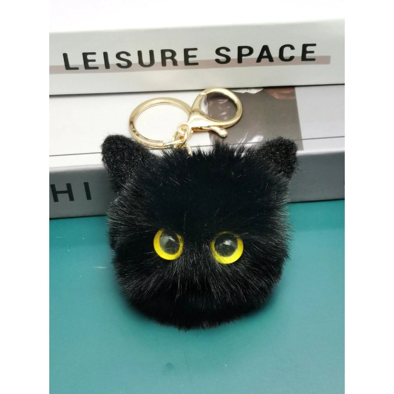 Plush Pendant Cat Keychain Blush Cat Ball Cartoon Hand-made Pendant Shake Tone Hot Doll Pendant