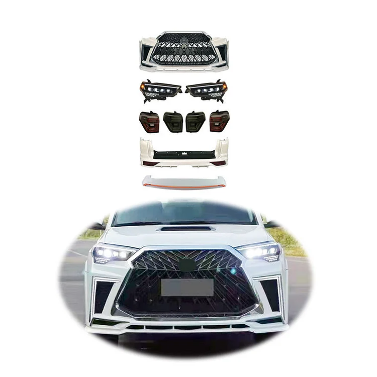 Conversion facelift to Lexus LX570 body kit for toyota 4 runner 4runner 2010-2020 bodykit with headlight taillight ITN Auto