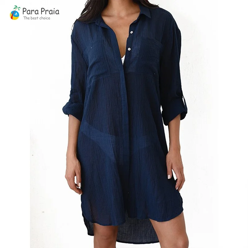 2020 Long Sleeve Crochet Swimwear Cover Up Sexy Stylish Tassel Beach Dress Women Bikini Cover Up Beachwear Loose Cardigan