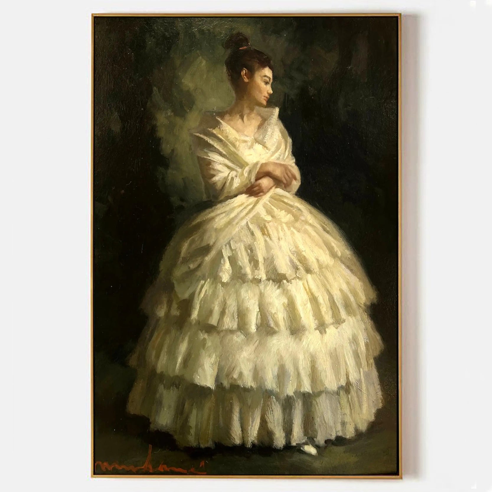Arabelart Elegance &ndash; Oil Portrait of a Woman - Famous Art Reproduction