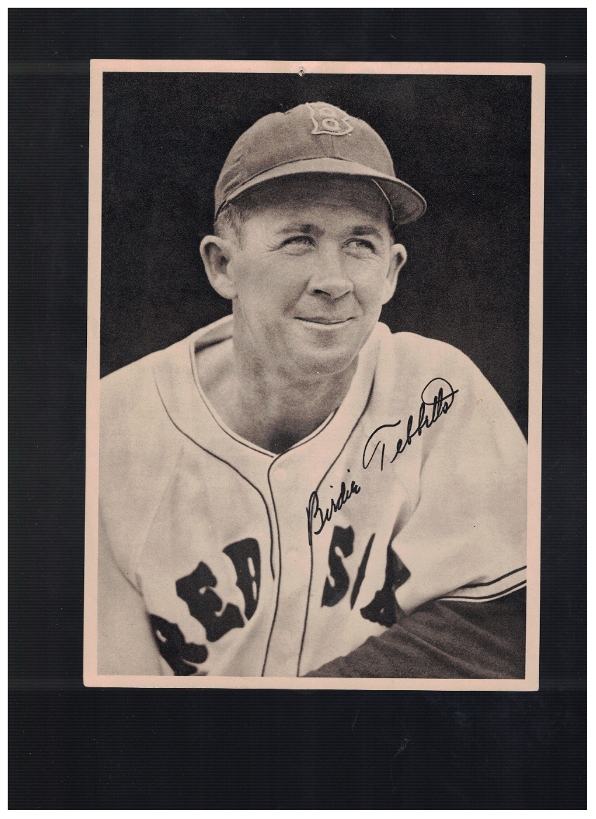 Birdie Tebbetts Boston Red Sox Signed 1940's Picture Pack Photo Poster painting W/Our COA READ