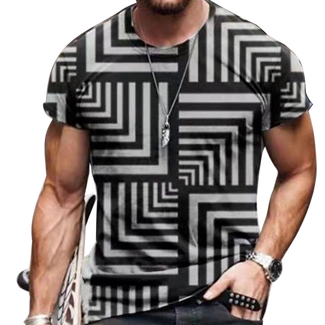 

Ethnic - 3D Printed Men T Shirt, Xxl, 501 Original