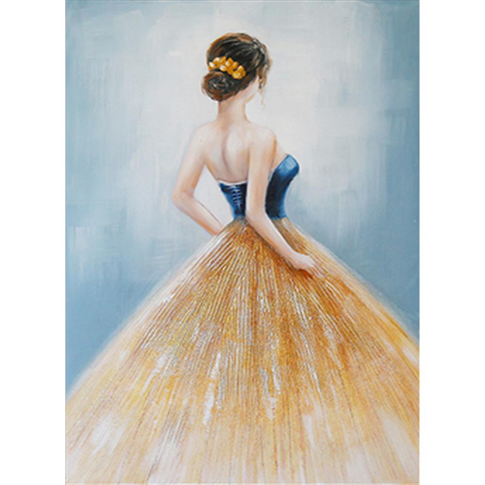 

30*40CM - Special Shaped Diamond Painting - Back View Beauty, 501 Original