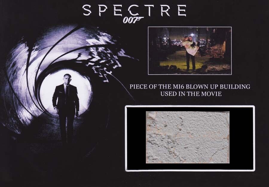 ORIGINAL MI6 BLOWN UP BUILDING PROP & Photo Poster painting 007 JAMES BOND SCREEN USED SPECTRE