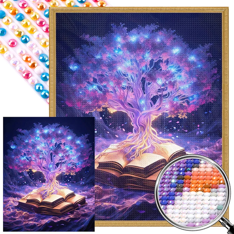 Four Seasons Tree 40*50CM (Canvas) AB Round Drill Diamond Painting gbfke