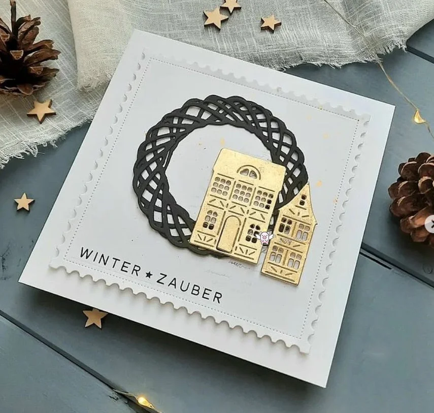 Piggy Craft metal cutting dies cut die mold House decoration Scrapbook paper craft knife mould blade punch stencils dies