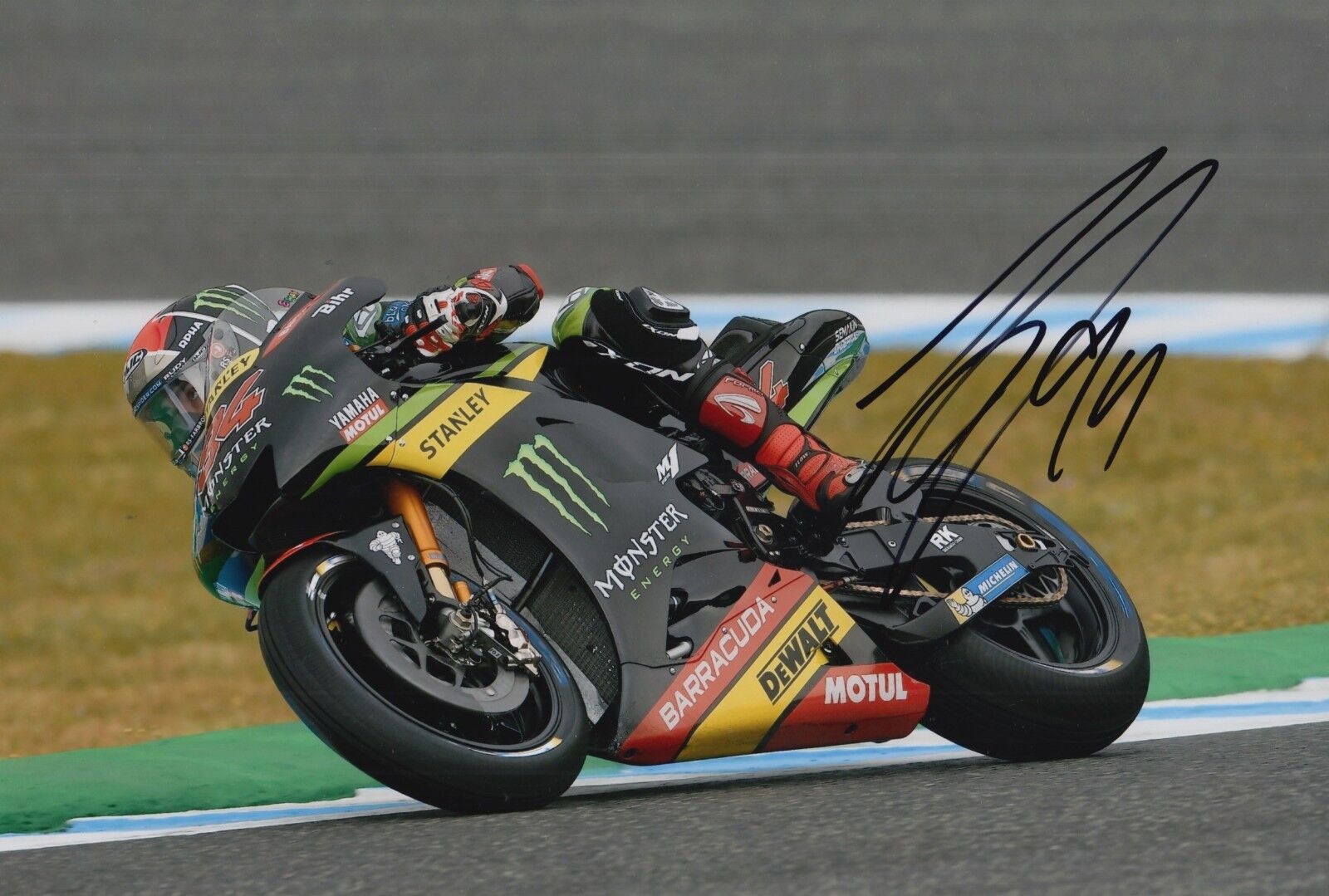 Jonas Folger Hand Signed Monster Yamaha Tech 3 12x8 Photo Poster painting 2017 MotoGP 5.