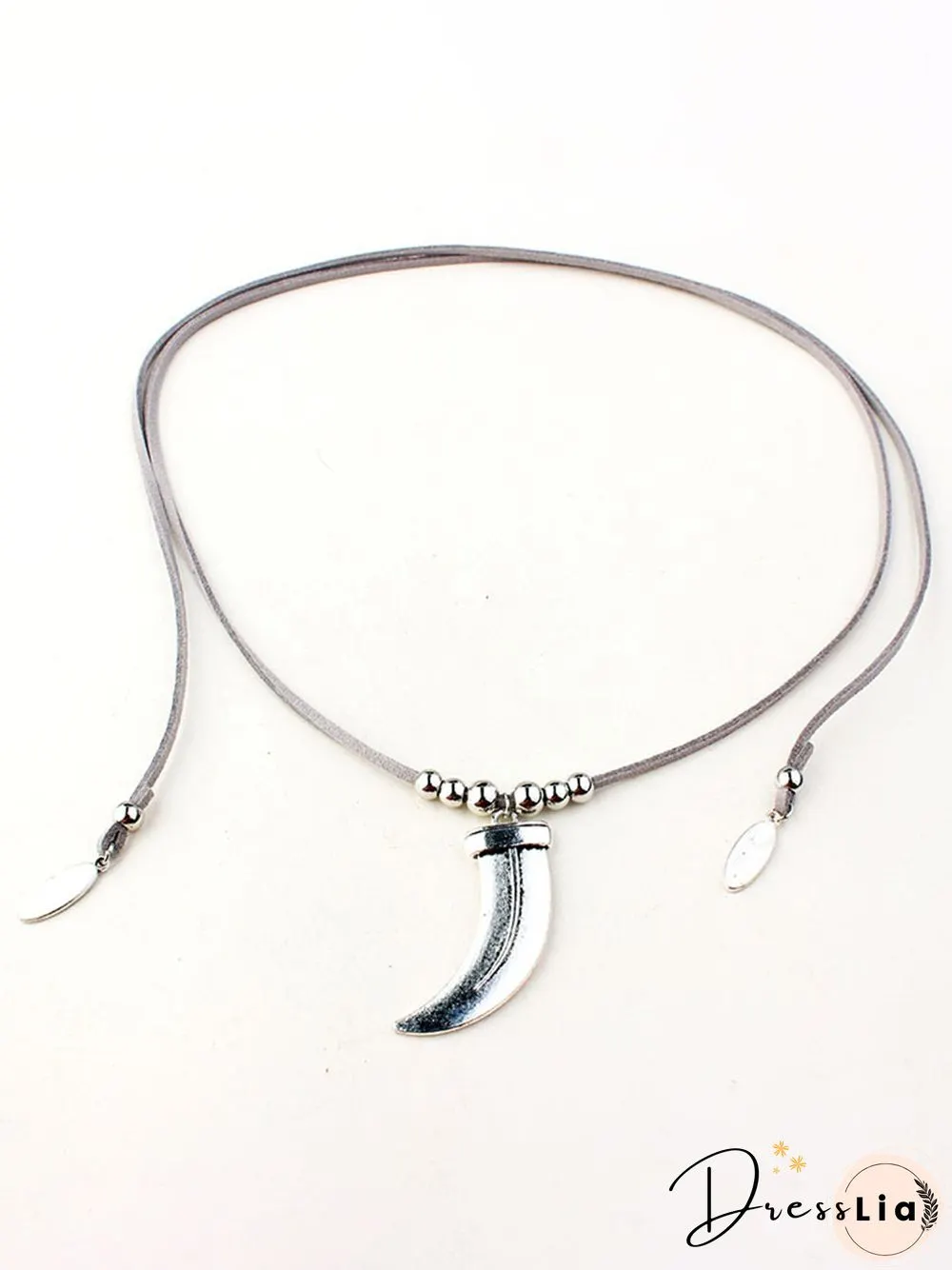 Women Abstract All Season Ethnic Metal Leather Party Metal Standard Pendant Necklaces Necklace