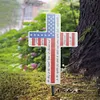 Solar Cross Stake Light Waterproof Outdoor Peaceful Lamp for Garden Balcony Yard