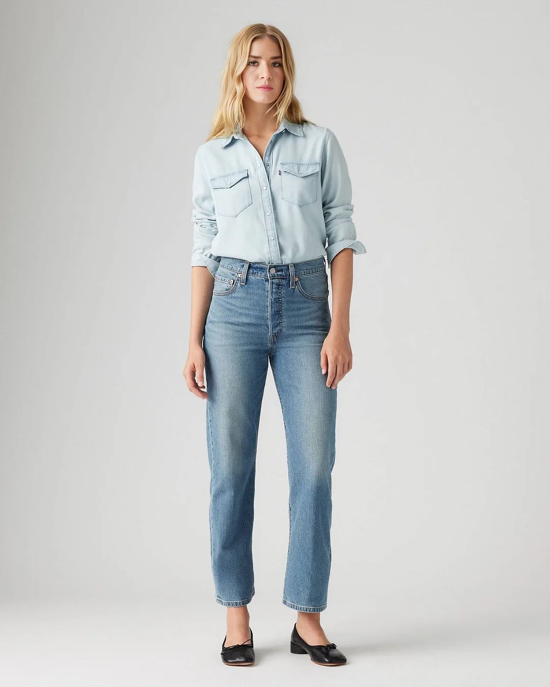 Levis Hidden Buttons Ribcage Straight Ankle Jeans (Buy 2 Free Shipping)