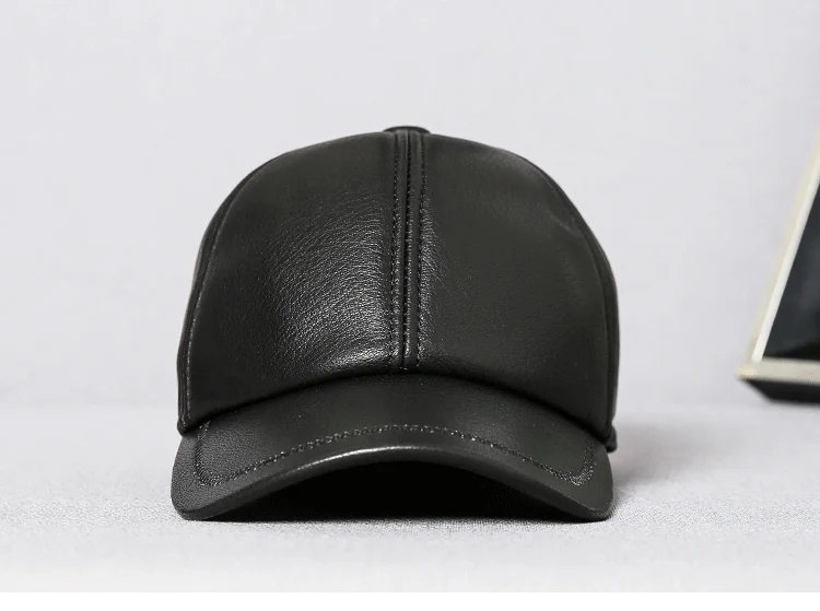 Solid Winter Leather Baseball Cap Men Snapback Autumn Warm Black Caps Women Bone Masculino Mens hats and Hats gorras