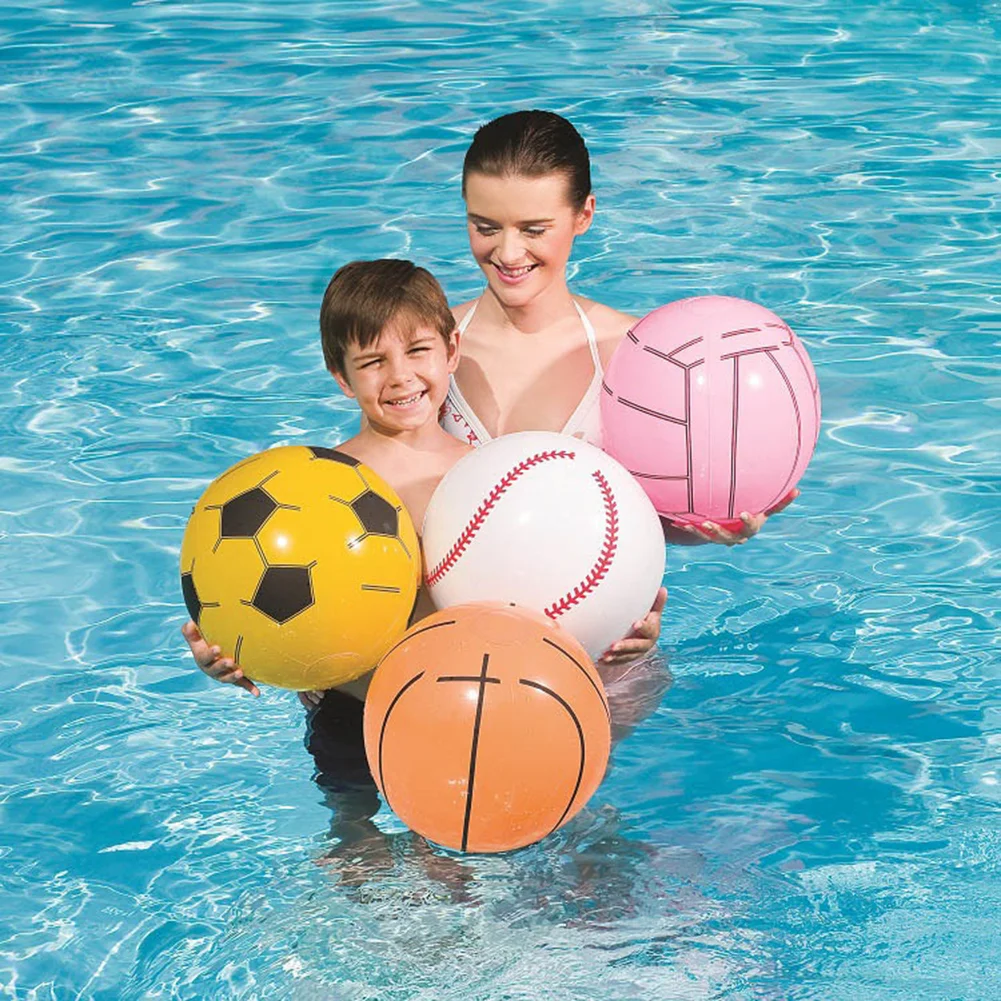 Summer Swimming Pool Inflatable Floating Ball Sports Basketball Hoop Sets For Kids Family Water Toys Game Play