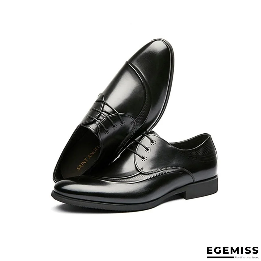 Leather Shoes Business Dress Breathable Pointed Oxford Shoes Men's Shoes | EGEMISS