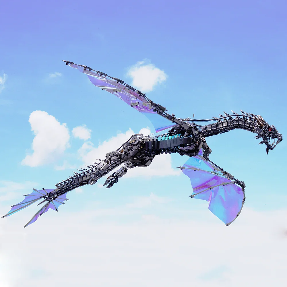 Zestaw Modelu 3D Mechaniczny Latający Smok Dragon Zestaw Modelu 3D Mechaniczny Tyranozaur Rex