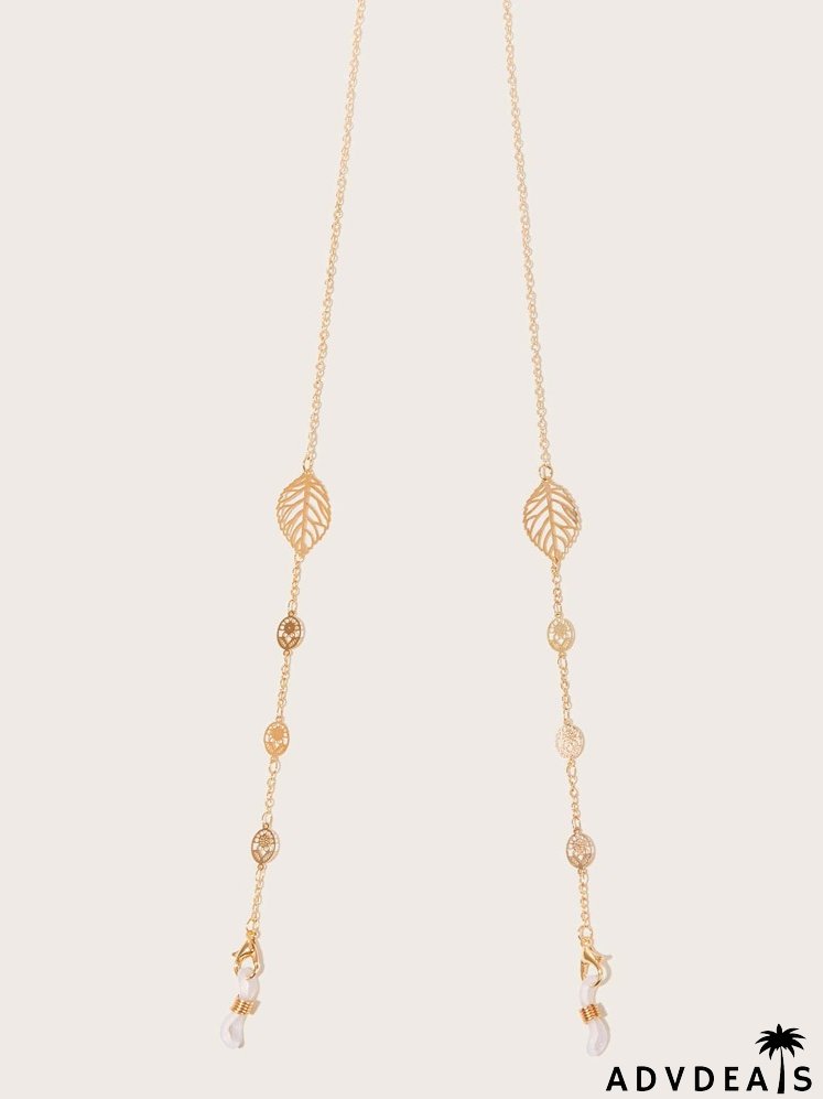 Hollow Out Leaf Glasses Chain