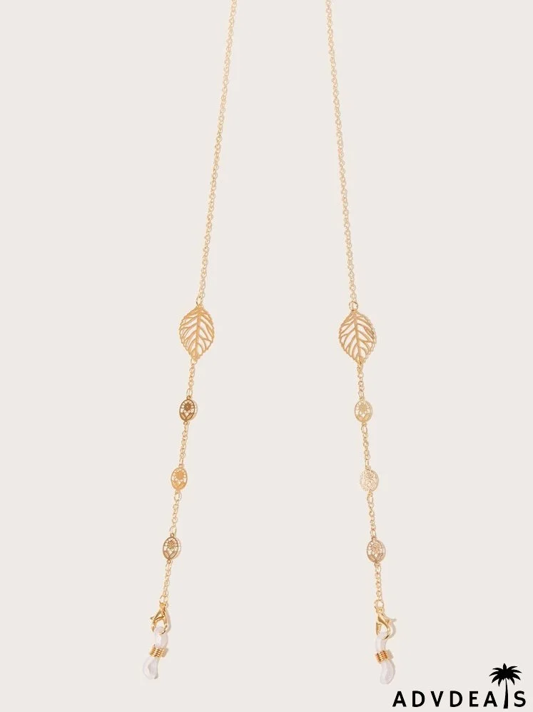 Hollow Out Leaf Glasses Chain