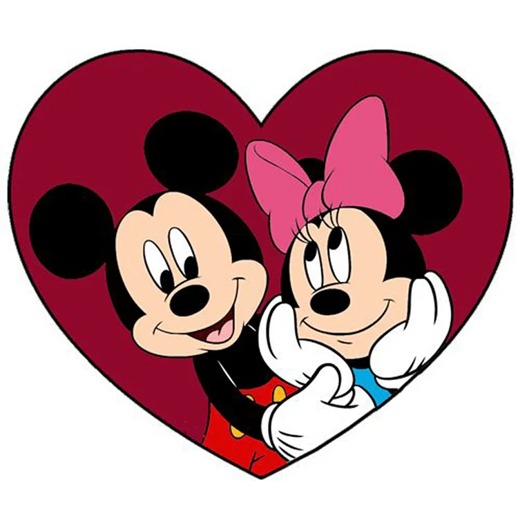 Valentine's Day Mickey Minnie - Printed Cross Stitch 11CT 40*40cm
