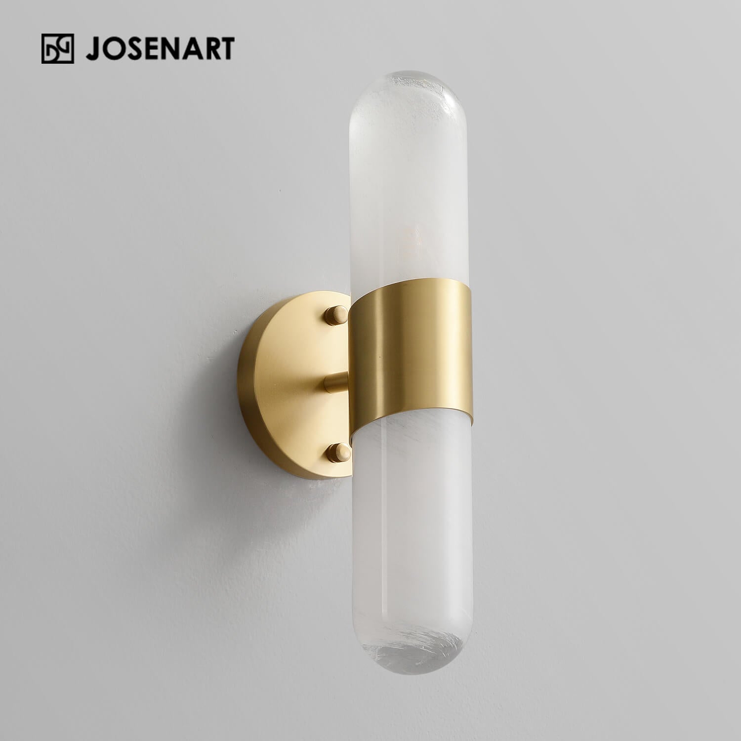 Minimalist Column Brass Shade Sconce JOSENART Josenart