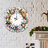 2D Flat DIY Christmas Snowflake Acrylic Diamond Painting Clock Pendant Decor