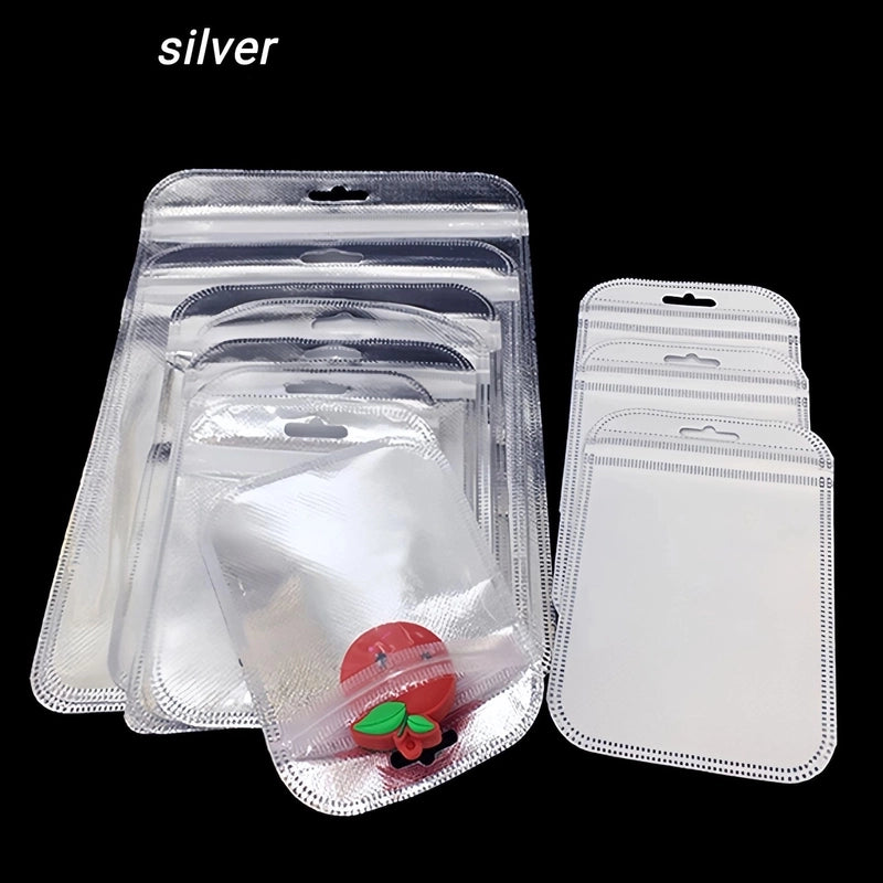 50 PCS/Package Plastic Basic Casual Daily Solid Color Jewelry Packaging Bags