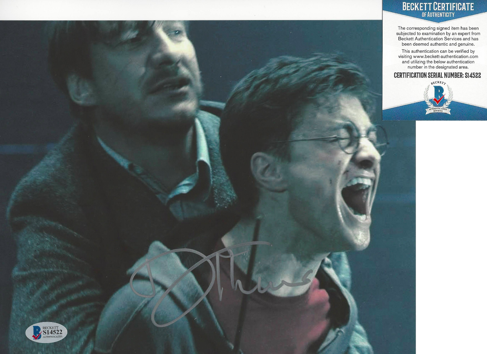 DAVID THEWLIS SIGNED HARRY POTTER REMUS LUPIN 8X10 Photo Poster painting PROOF BECKETT COA BAS