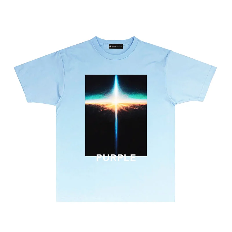 Purple 2023 new fashion T-shirt short sleeves