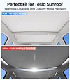 Zanch Tesla Model 3 Accessories Sunshade Roof [2025 Cooling Tech, Heat Insulation] No Sag Foldable Roof Glass Sun Shade for Model 3 (2020-2025) Highland Tesla Accessories 2026 2025 - Grey
