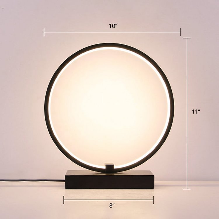 C Shaped Aluminum Night Lamp Minimalist Style LED Table Light with Dimmer Switch