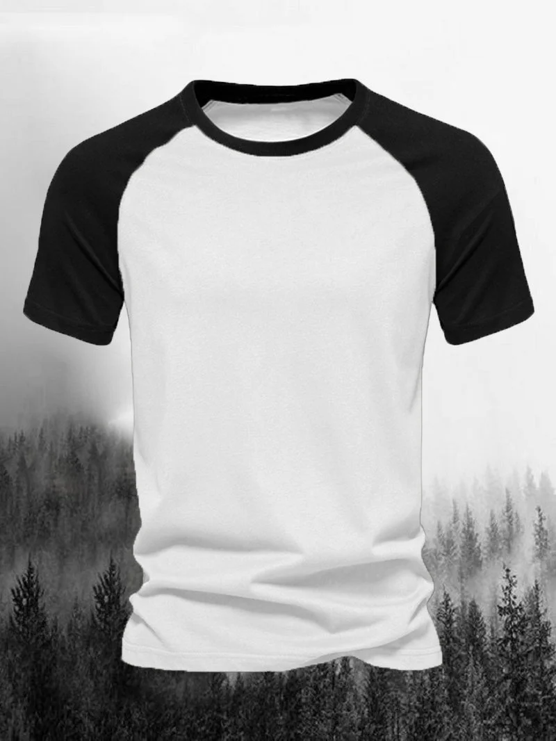 Men's Classic Cotton Raglan Sleeve Short-Sleeved Shirt in  mildstyles