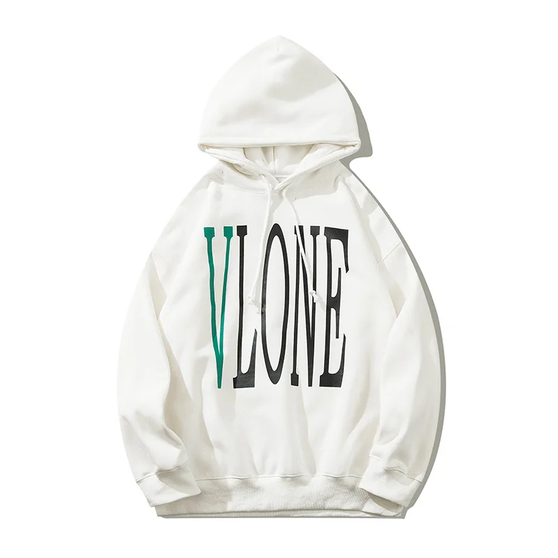 VLONE High Street Green Big V Hip Hop Loose Hoodie