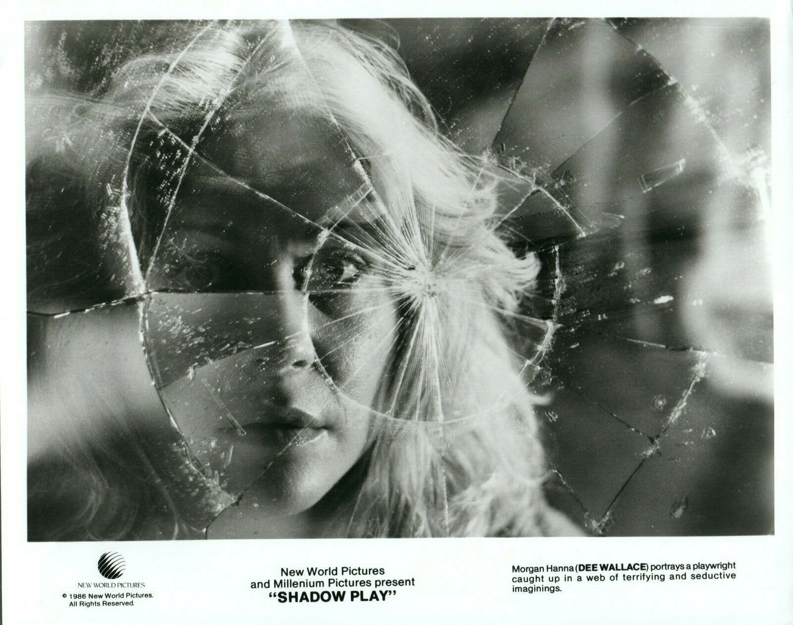 DEE WALLACE Actress SHADOW PLAY Movie 1986 8x10 Promo Press Photo Poster painting