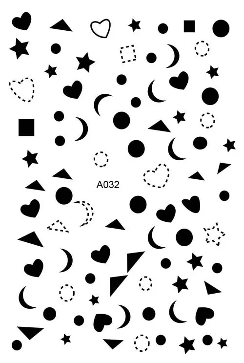 3D Nail Art Sticker Decoration Shadow Moon DIY Sticker Decals Tips Manicure Design Constellation Stars Adhesive Sticker for Nail