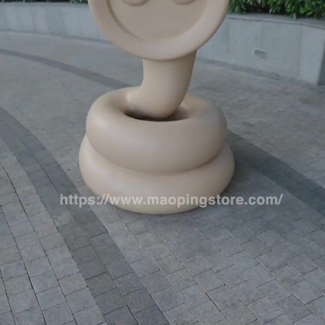 1400mm Cartoon Snake Fiberglass Sculpture