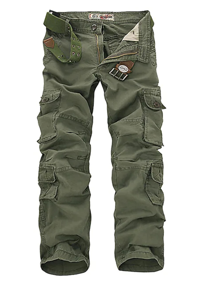 Men's Cargo Pants Trousers Parachute Pants Multi Pocket Plain Full ...