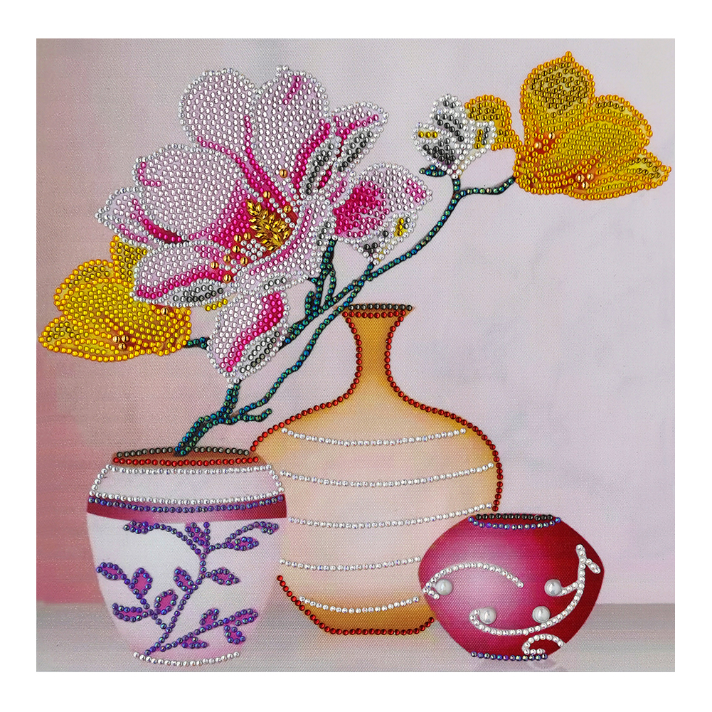 

35*35CM - Special Shaped Diamond Painting - Flower Vase, 501 Original