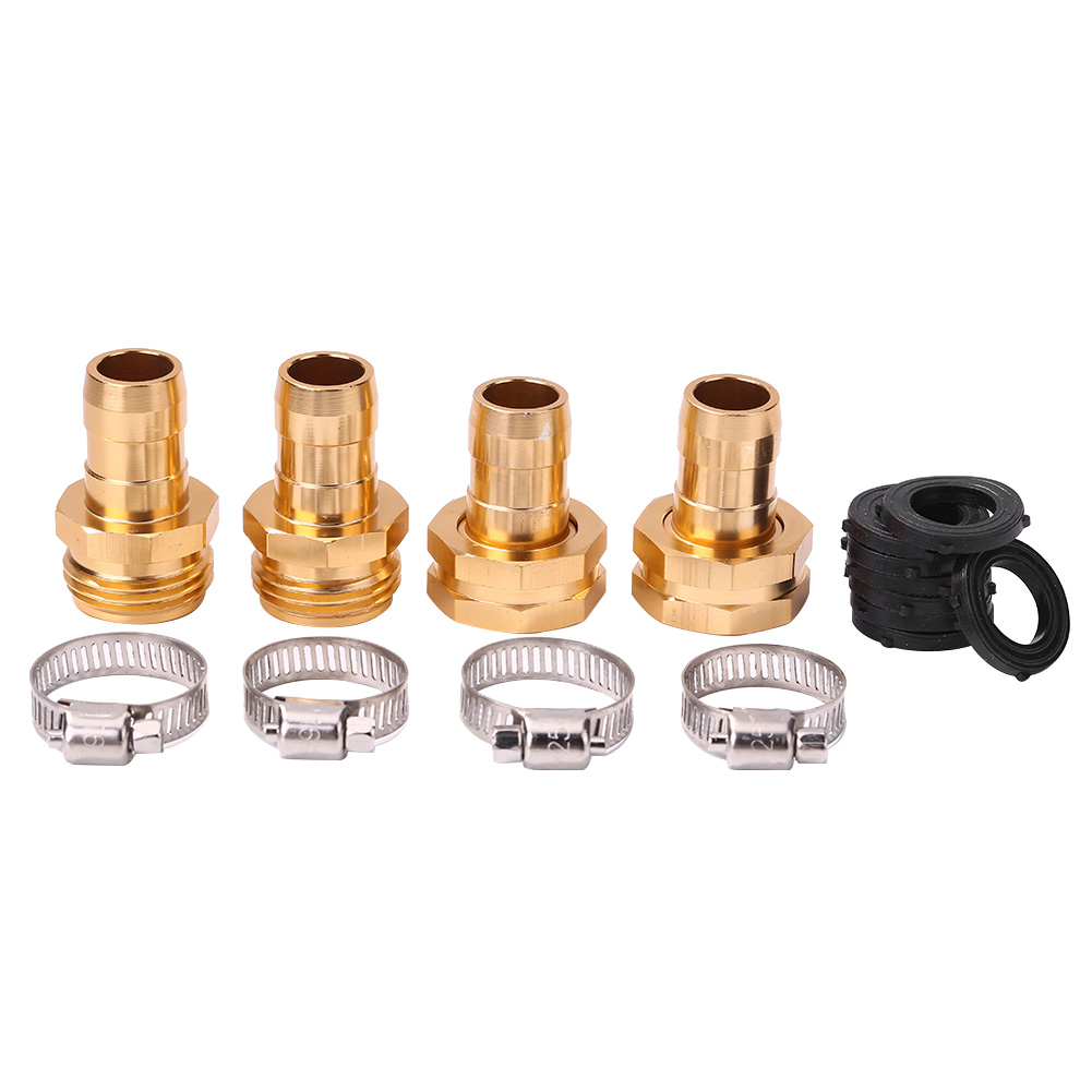 

2 Set Garden Hose Mender Repair Connector Fitting with 4 Clamps + 8 O-Rings, 501 Original
