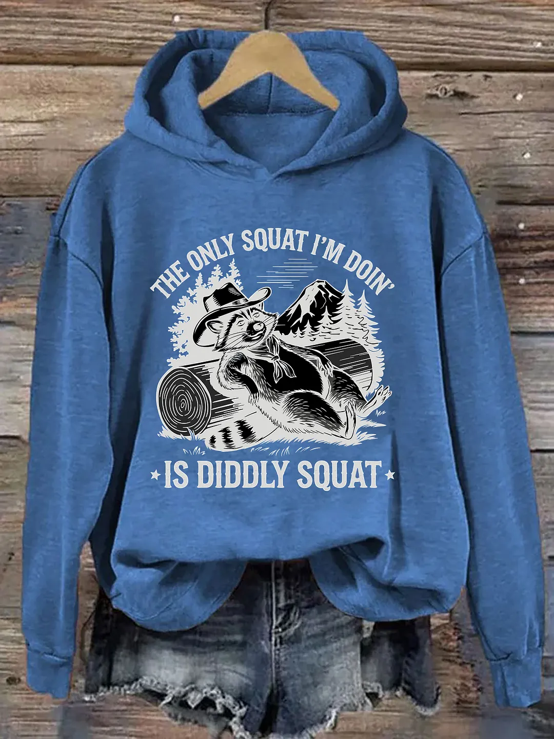 Funny Cowboy Raccoon Hoodie