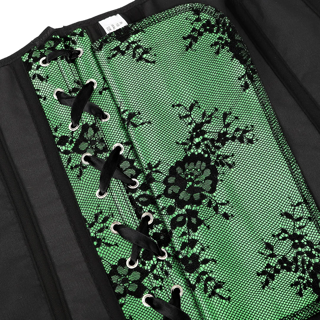 Billionm Sapubonva Corset Bustier Top for Women with Sleeves Vintage Style Victorian Retro Burlesque Lace up Vest Fashion White Black