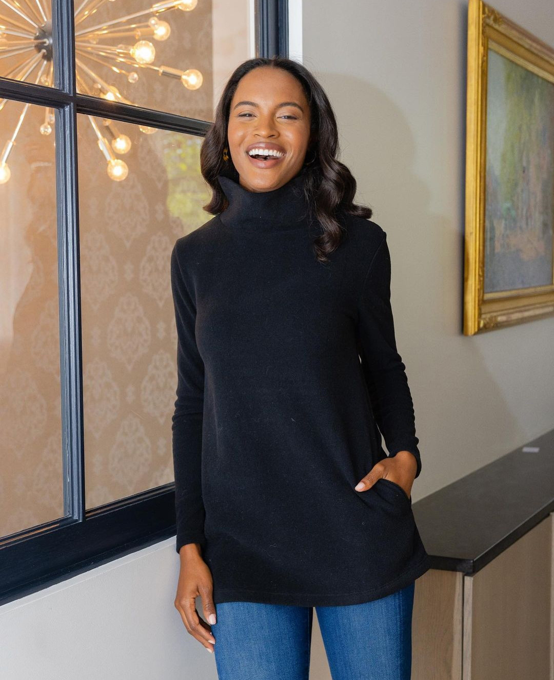 Ootddress Fleece Women's Turtleneck Sweatshirt Long Sleeve Bodycon Basic Pullover Oversized Knit Tops Basic Inner Jumper Sweatshirts