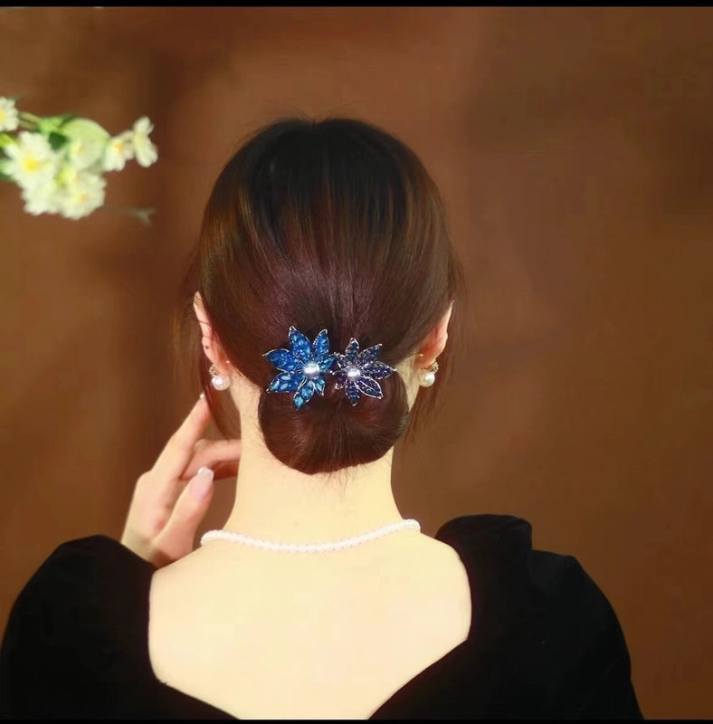 Women’s Minimalist Peacock Feather Flower Alloy Plating Inlay Rhinestones Hair Band