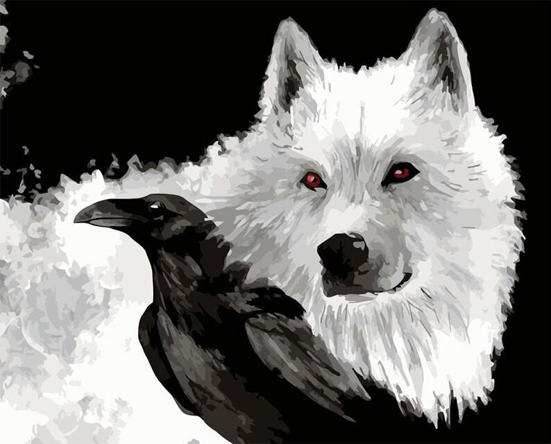 

Wolf And Raven – Paint By Numbers - 40*50CM, 501 Original